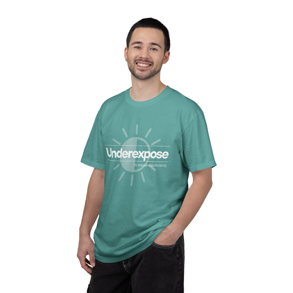 Underexposed Photographer T-Shirt — "Underexposed" Quote Tee