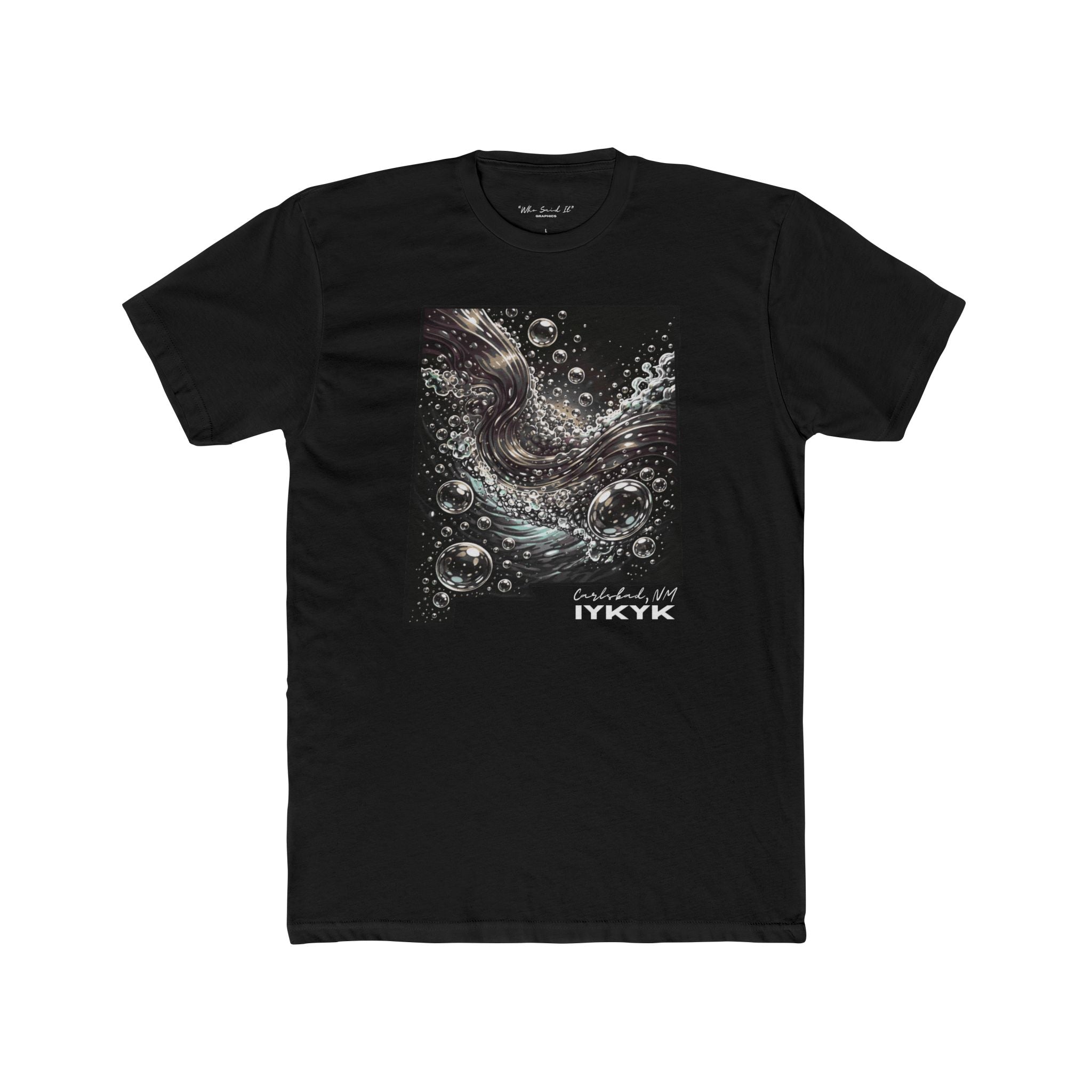 Oil & Gas Tee- Monochrome — 'The City That Runs the State' Cotton Crew