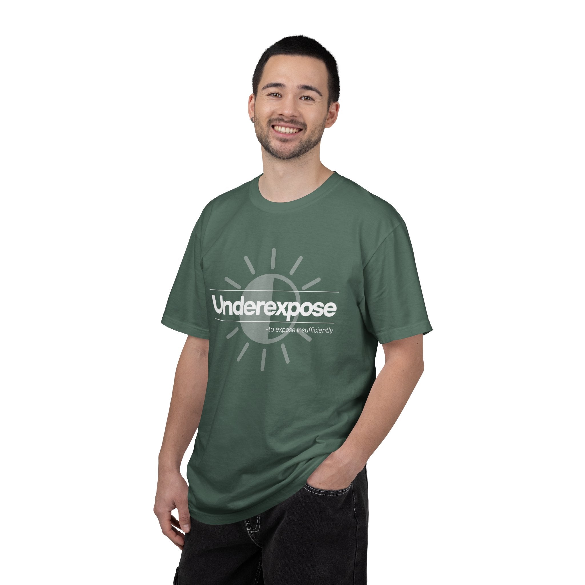 Underexposed Photographer T-Shirt — "Underexposed" Quote Tee