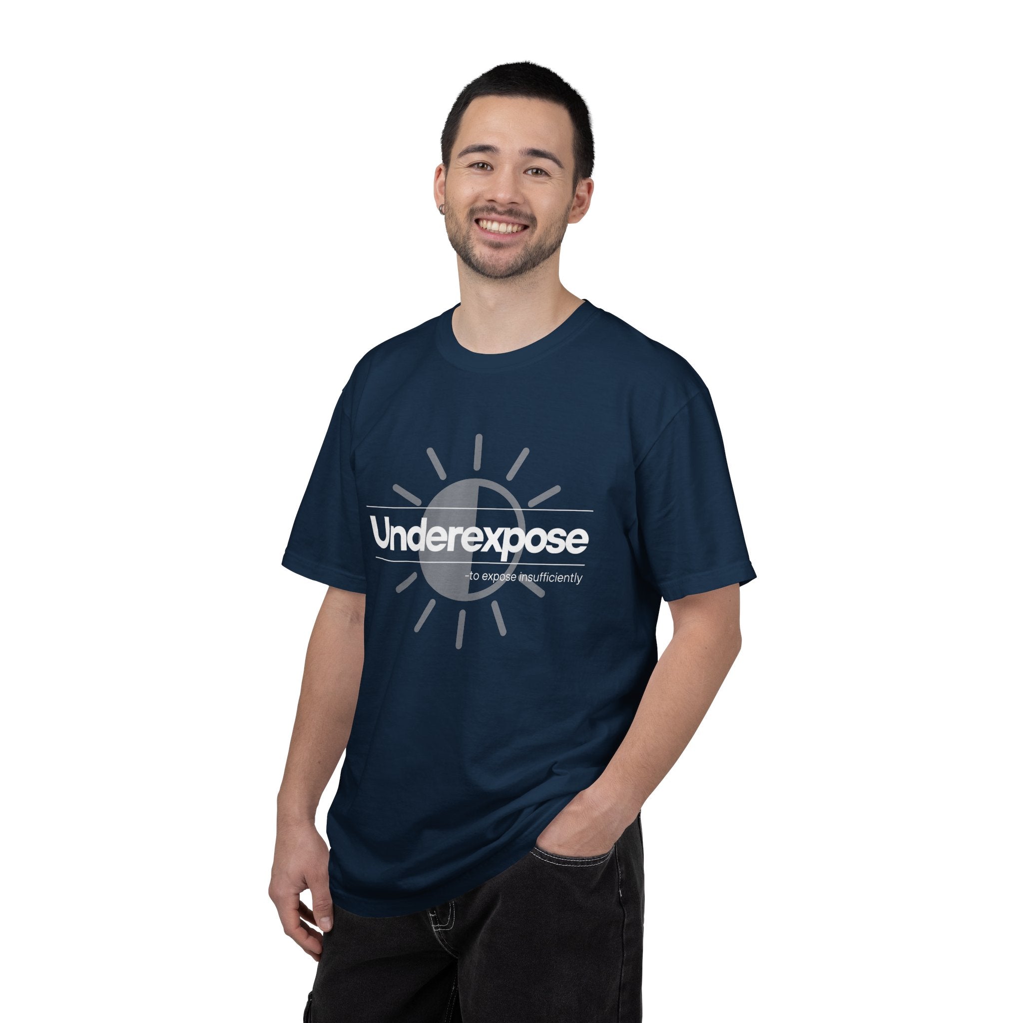 Underexposed Photographer T-Shirt — "Underexposed" Quote Tee