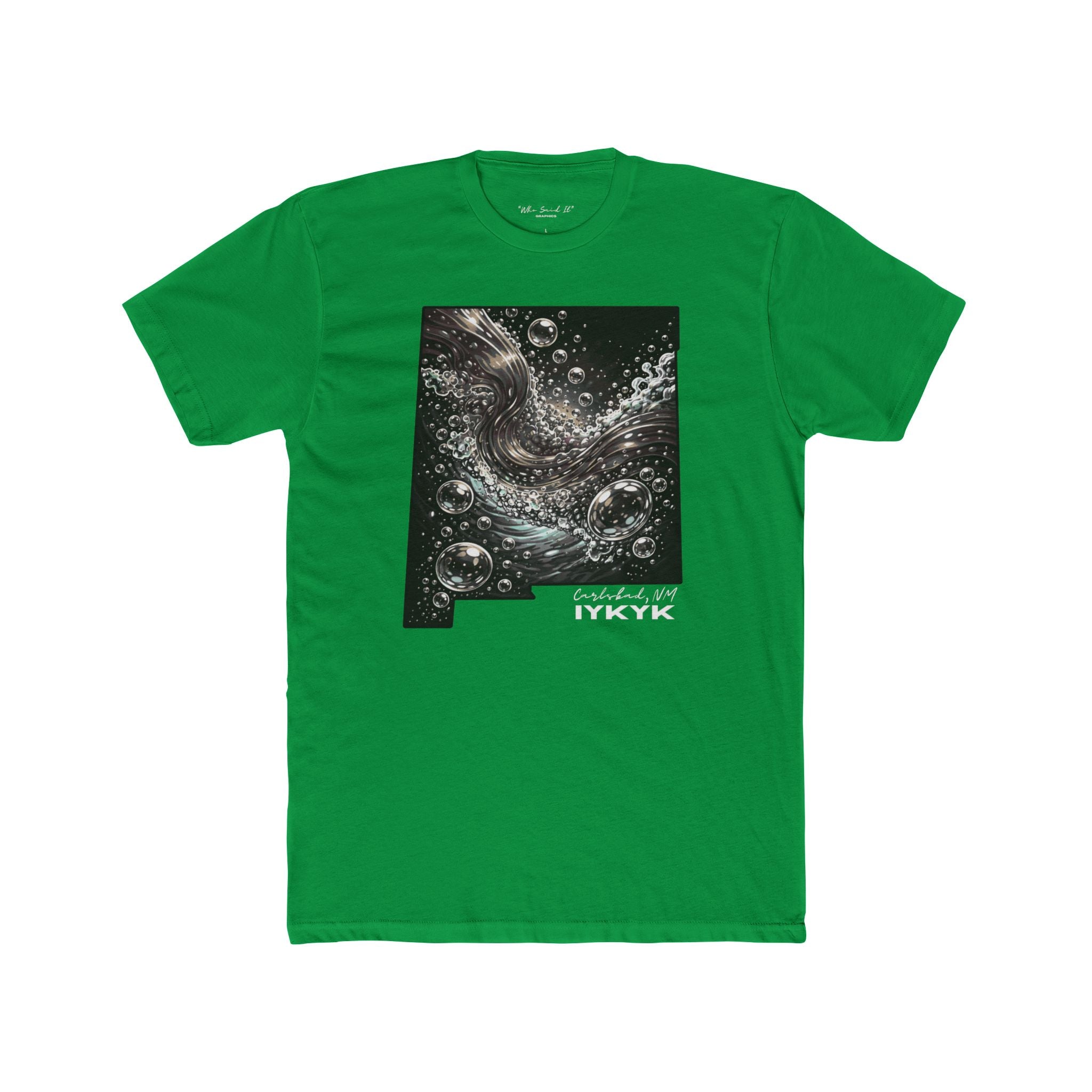 Oil & Gas Tee- Monochrome — 'The City That Runs the State' Cotton Crew