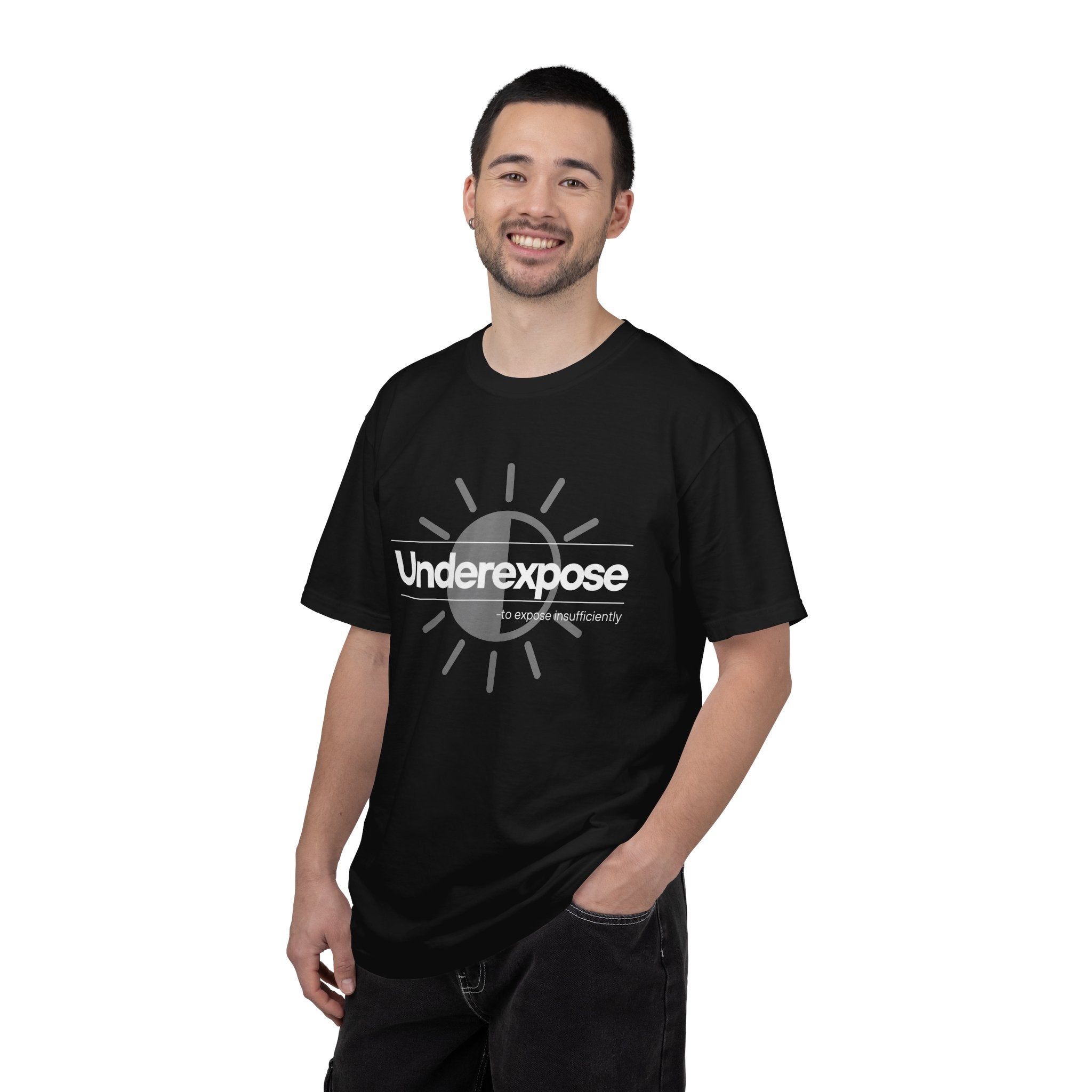 Underexposed Photographer T-Shirt — "Underexposed" Quote Tee