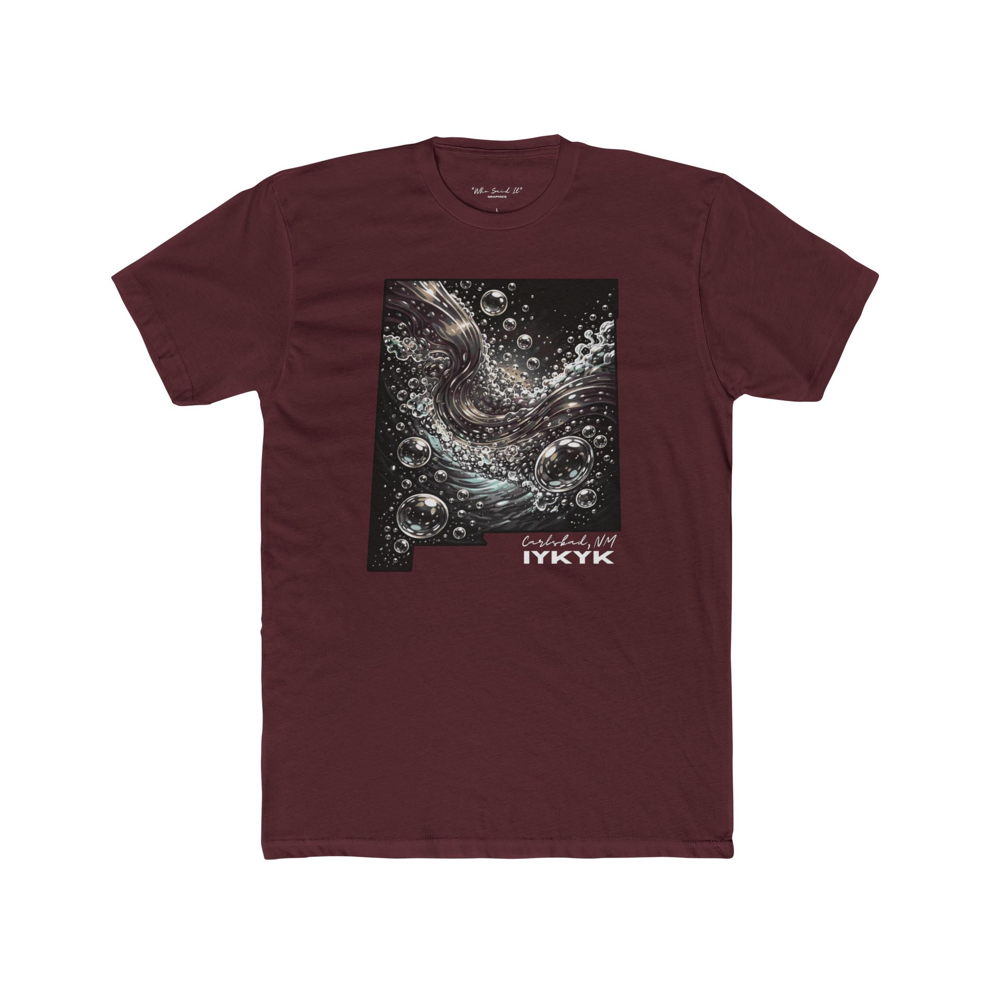 Oil & Gas Tee- Monochrome — 'The City That Runs the State' Cotton Crew